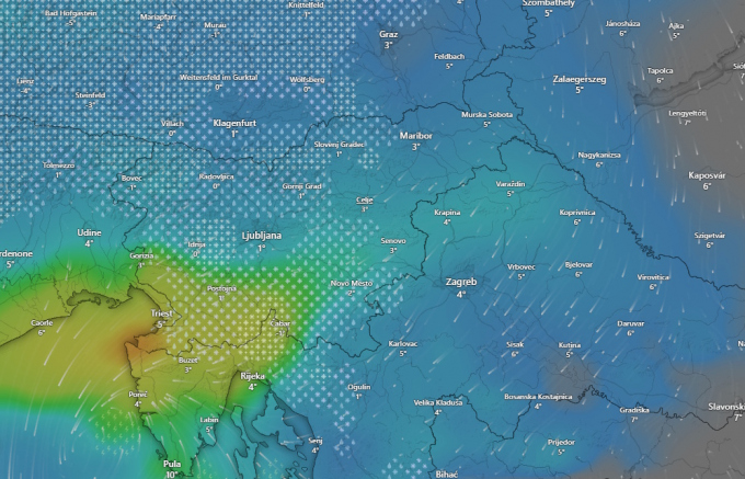 Prikaz snega in vetra